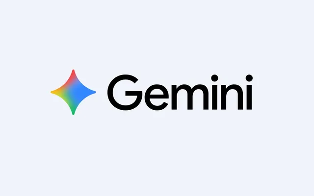 연한 회청색 배경 위에 네 갈래 그라디언트 별 심볼과 Gemini 워드마크가 놓인 공식 로고 이미지